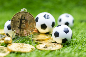 bola de futebol e bitcoin